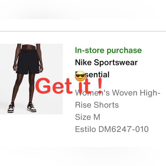 Nike Sportswear Essential Women's Woven High-Rise Shorts Size M Black DM6247-010 - Picture 12 of 13